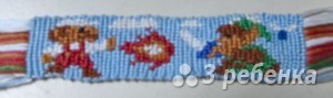 Схема фенечки прямым плетением 6295