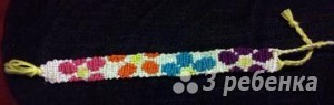 Схема фенечки прямым плетением 5885