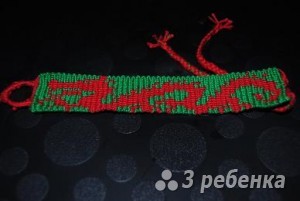 Схема фенечки прямым плетением 5852