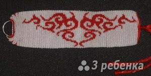 Схема фенечки прямым плетением 6289