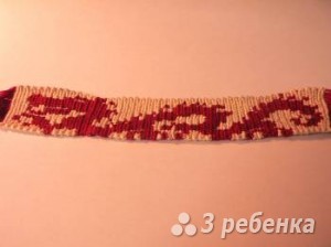 Схема фенечки прямым плетением 5852