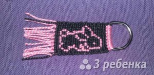 Схема фенечки прямым плетением 6229