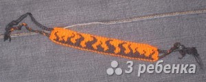 Схема фенечки прямым плетением 6061