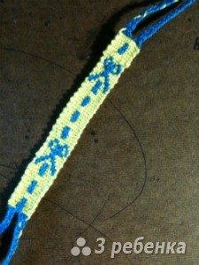 Схема фенечки прямым плетением 6150