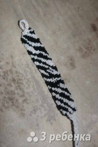 Схема фенечки прямым плетением 5551