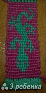 Схема фенечки прямым плетением 5664