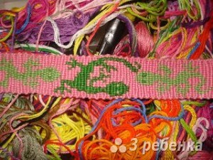 Схема фенечки прямым плетением 5664