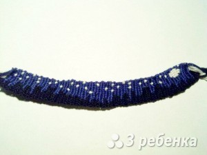 Схема фенечки прямым плетением 5955