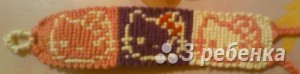 Схема фенечки прямым плетением 5532