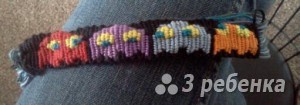 Схема фенечки прямым плетением 5568