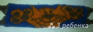 Схема фенечки прямым плетением 5919
