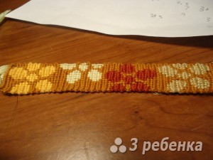 Схема фенечки прямым плетением 5488