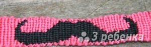 Схема фенечки прямым плетением 5511