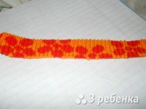 Схема фенечки прямым плетением 5488
