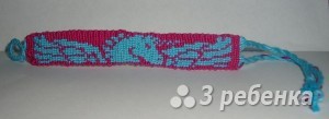 Схема фенечки прямым плетением 6248