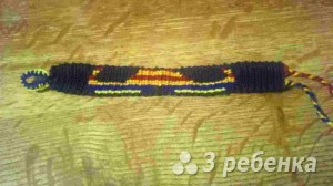 Схема фенечки прямым плетением 5511