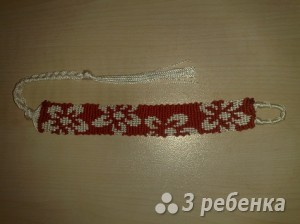 Схема фенечки прямым плетением 5609