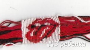 Схема фенечки прямым плетением 6449