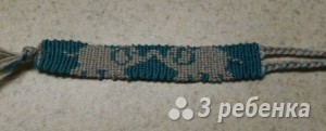 Схема фенечки прямым плетением 5713