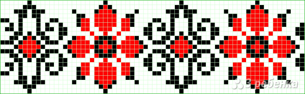 Схема фенечки прямым плетением 6272
