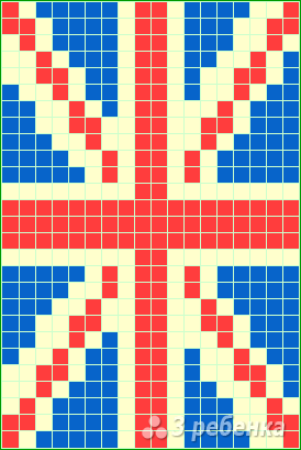 Схема фенечки прямым плетением 6133