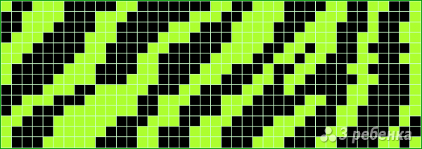 Схема фенечки прямым плетением 5551