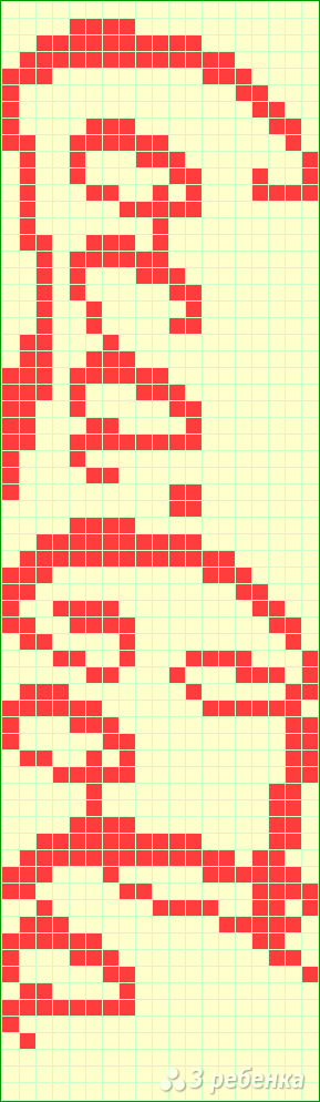 Схема фенечки прямым плетением 6041