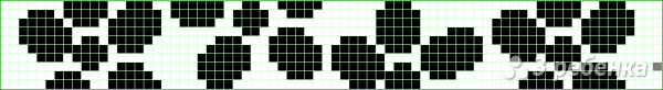Схема фенечки прямым плетением 5885