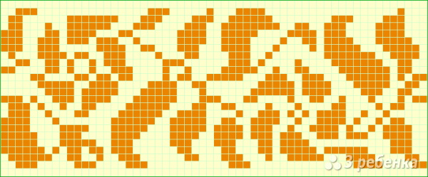 Схема фенечки прямым плетением 6384