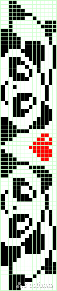 Схема фенечки прямым плетением 5734