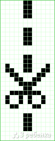 Схема фенечки прямым плетением 6150