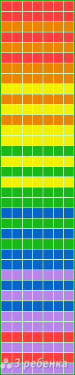 Схема фенечки прямым плетением 5681