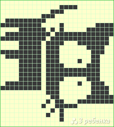 Схема фенечки прямым плетением 5863