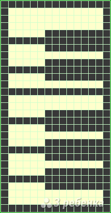 Схема фенечки прямым плетением 6375