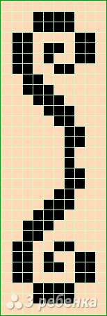 Схема фенечки прямым плетением 6191
