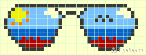 Схема фенечки прямым плетением 6313