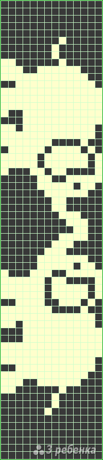 Схема фенечки прямым плетением 5713