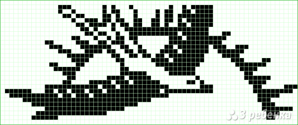 Схема фенечки прямым плетением 6544