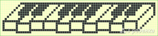 Схема фенечки прямым плетением 6171