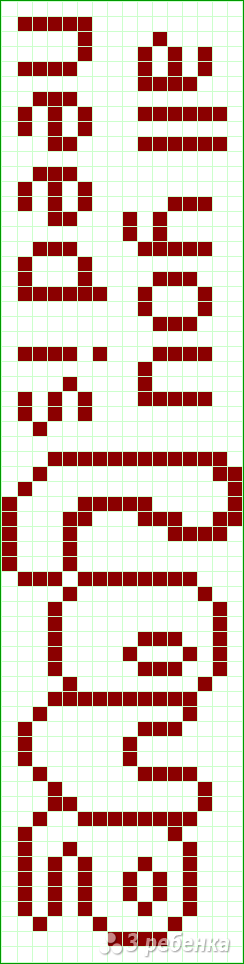 Схема фенечки прямым плетением 6015