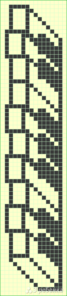 Схема фенечки прямым плетением 6171
