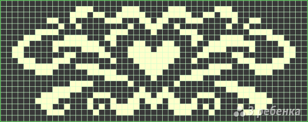 Схема фенечки прямым плетением 6095