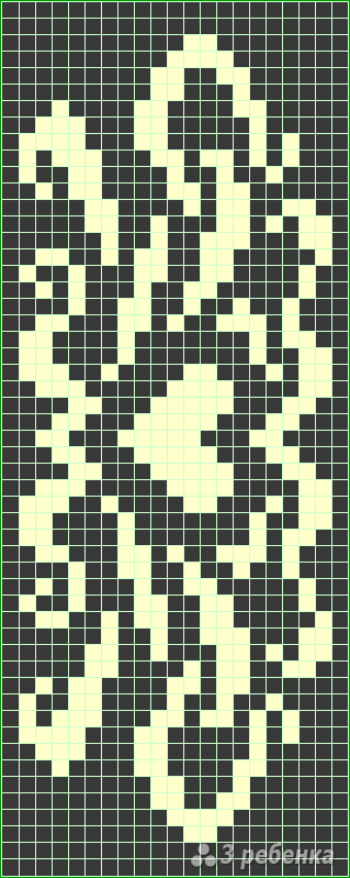 Схема фенечки прямым плетением 6095