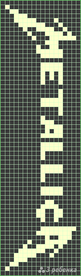 Схема фенечки прямым плетением 5813