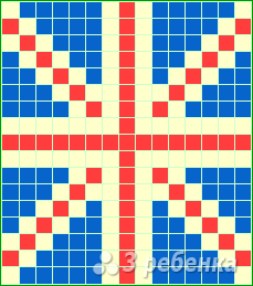 Схема фенечки прямым плетением 6478
