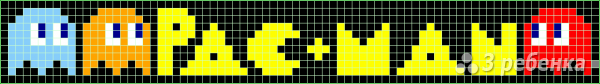 Схема фенечки прямым плетением 5695