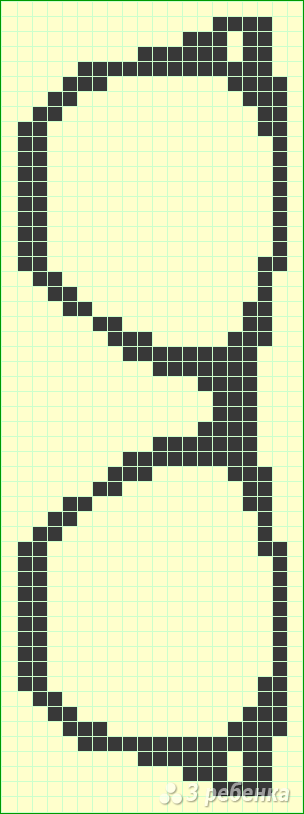 Схема фенечки прямым плетением 5873