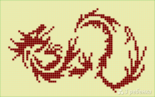 Схема фенечки прямым плетением 6404