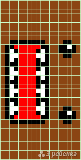 Схема фенечки прямым плетением 6079