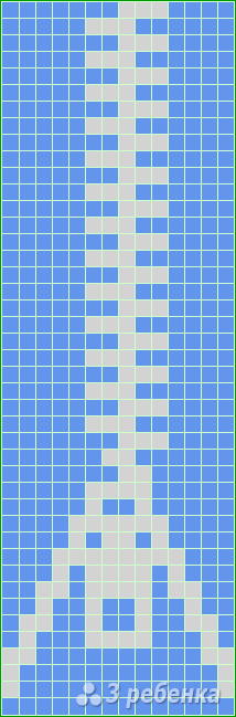 Схема фенечки прямым плетением 5964